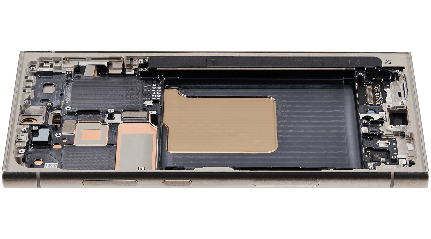 OLED Assembly With Frame For Samsung Galaxy S24 Ultra (US & International Version) (Aftermarket Plus) (120Hz) (Titanium Gray)