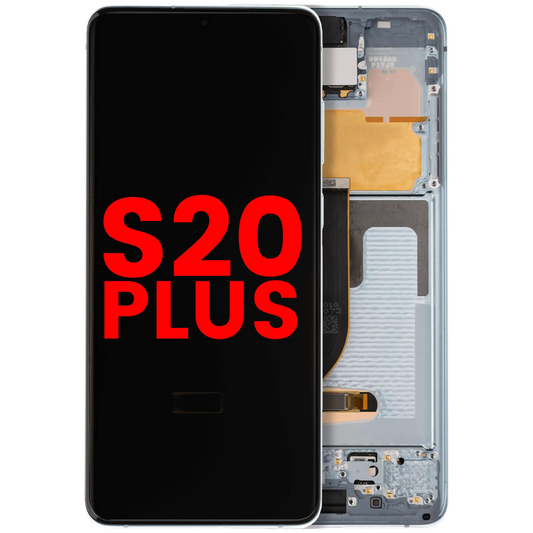 OLED Assembly With Frame For Samsung Galaxy S20 Plus 5G (Aftermarket Plus) (Cloud Blue)
