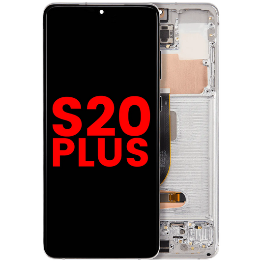 OLED Assembly With Frame For Samsung Galaxy S20 Plus 5G (Aftermarket Plus) (Cloud White)