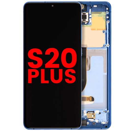 OLED Assembly With Frame For Samsung Galaxy S20 Plus 5G (Aftermarket Plus) (Aura Blue)