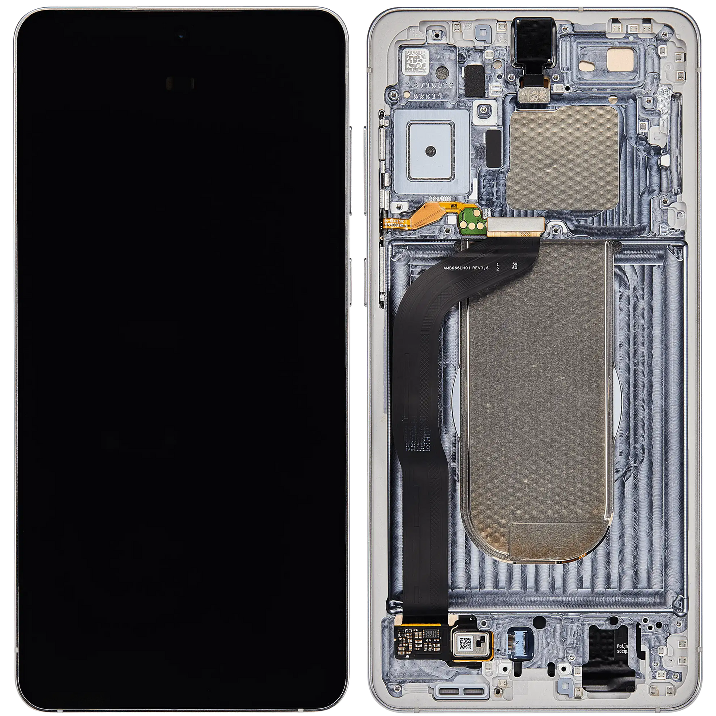 OLED Assembly With Frame For Samsung Galaxy S25 Edge (US & International Version) (Aftermarket Plus) (Titanium Silver)