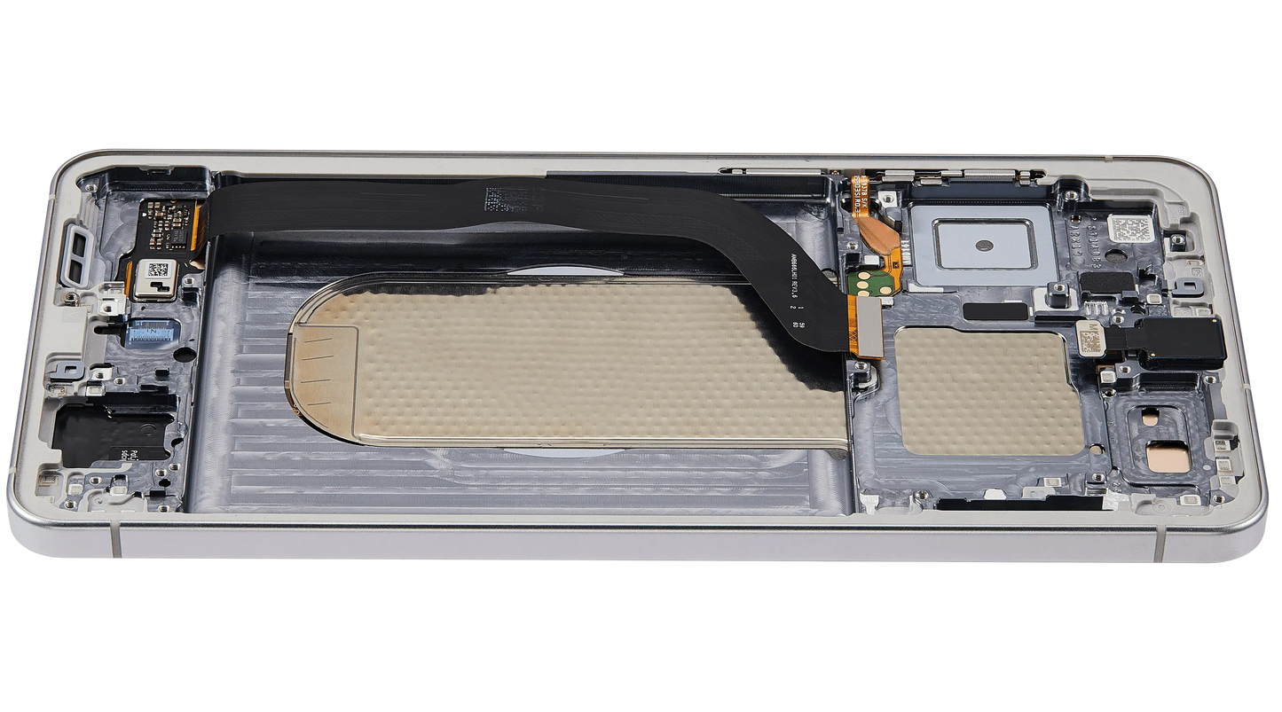 OLED Assembly With Frame For Samsung Galaxy S25 Edge (US & International Version) (Aftermarket Plus) (Titanium Silver)