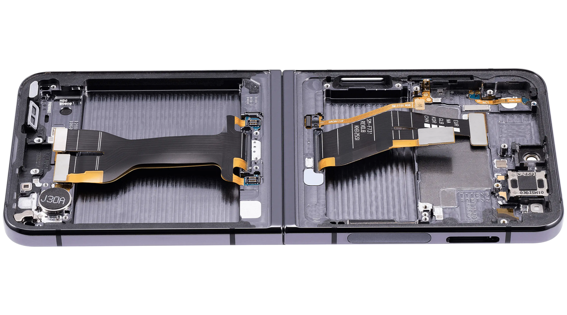 Inner OLED Assembly With Frame Compatible For Samsung Galaxy Z Flip 5 5G (F731) (US & International) (Refurbished) (Phantom Black) - View 6 | TechDrip Canada
