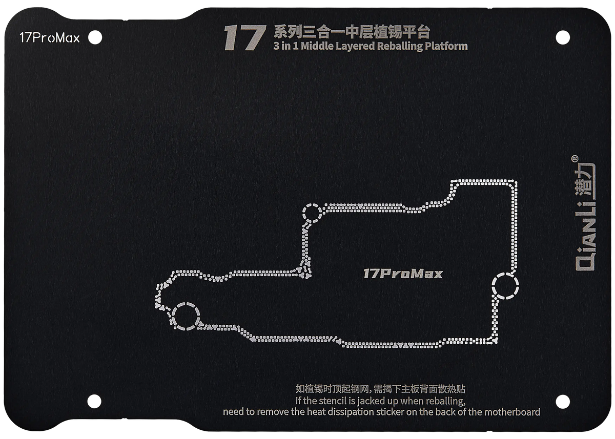 3in1 Middle Frame Reballing Platform For iPhone 17 / 17 Pro / 17 Pro Max (Qianli) — product photo 5