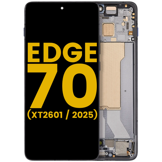 OLED Assembly With Frame For Motorola Edge 70 ( XT2601 / 2025）(Refurbished) (Gadget Gray) | SKU 107182117325 | image 1