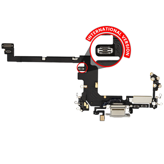 Charging Port Flex Cable for iPhone 17 Pro (Premium) (International Version) (Silver)