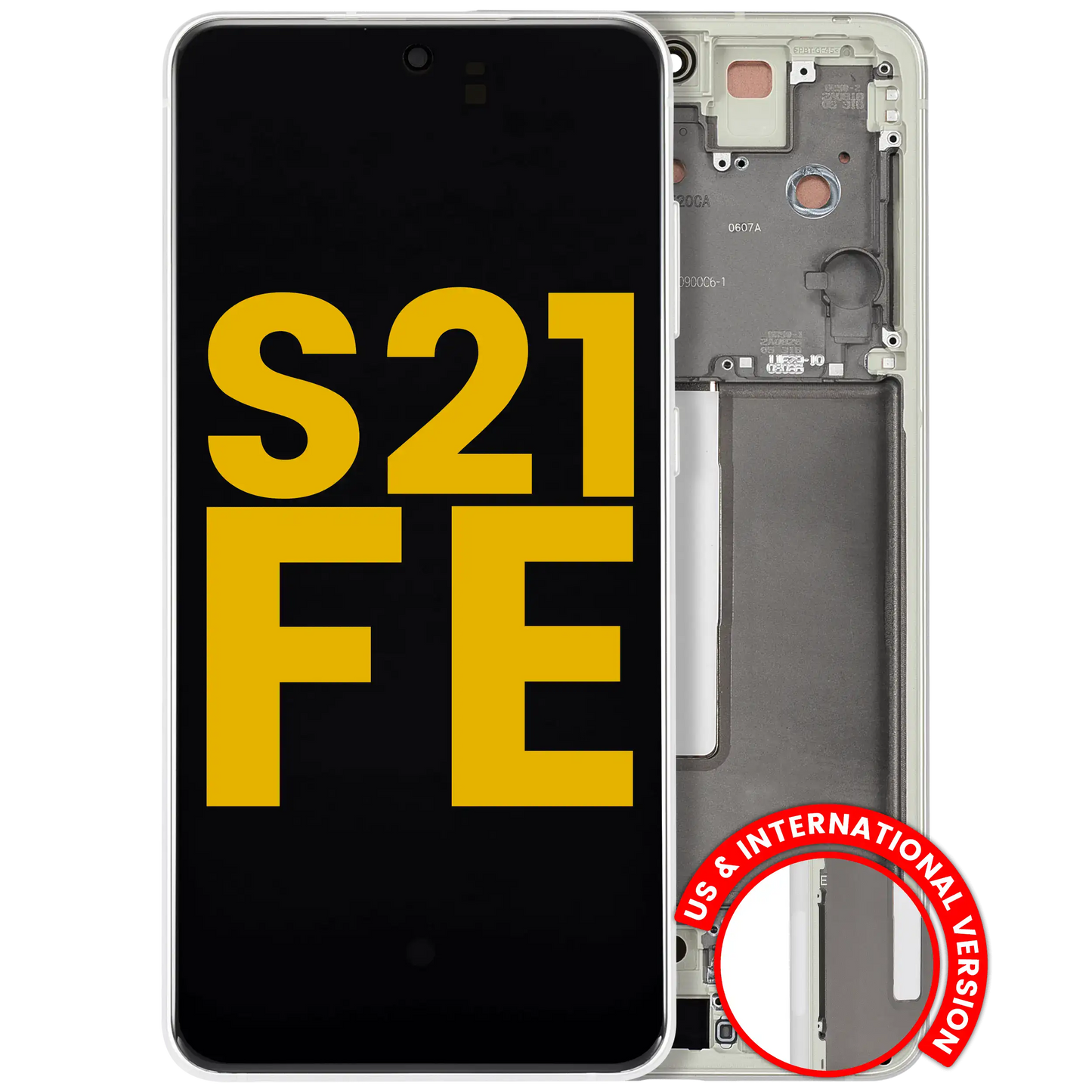OLED Assembly With Frame For Samsung Galaxy S21 FE 5G (US & International) (Refurbished) (Olive Green)
