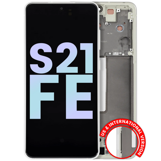 OLED Assembly With Frame For Samsung Galaxy S21 FE 5G (US & International Version) (Service Pack) (Olive Green)