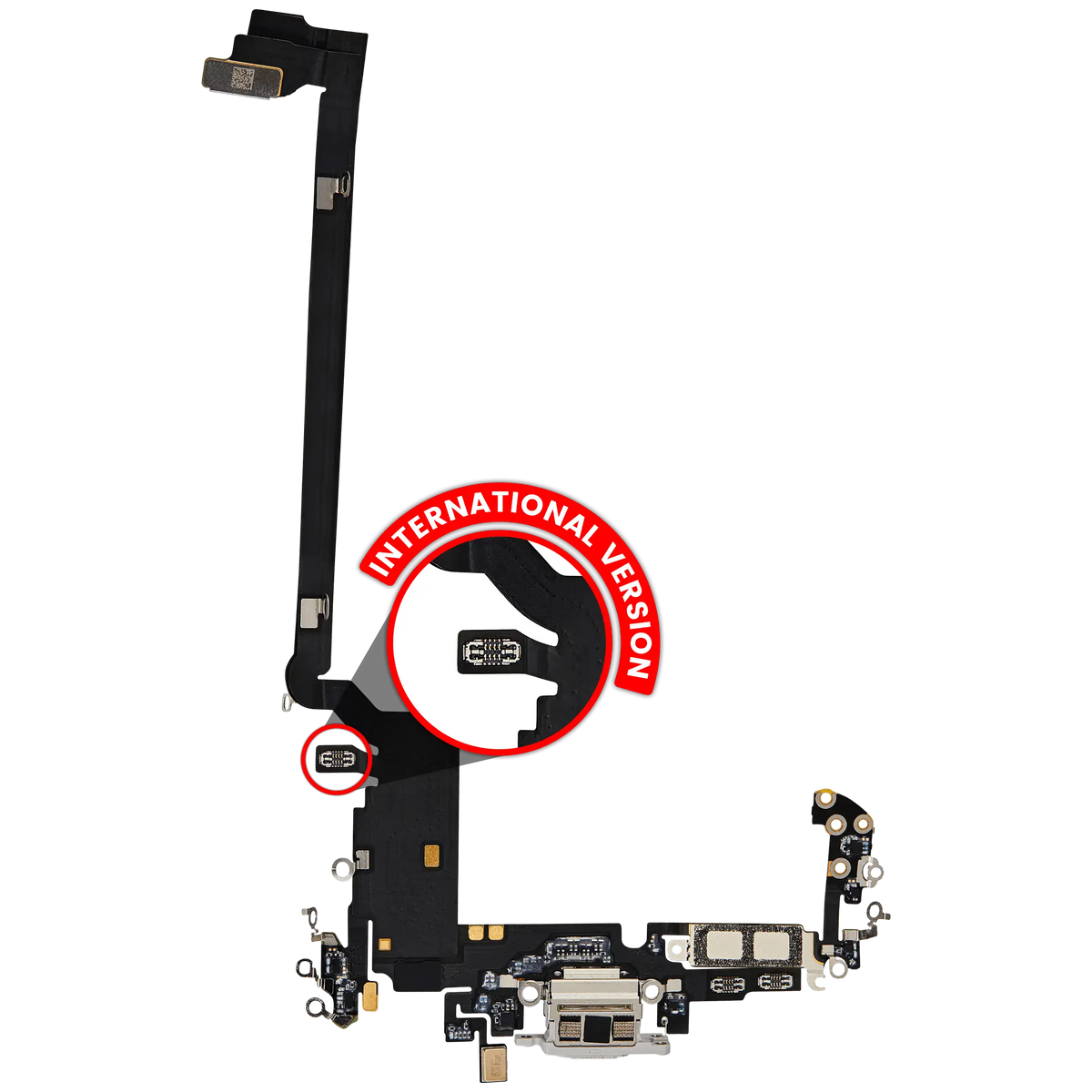 Charging Port Flex Cable for iPhone 17 Pro Max (Premium) (International Version) (Silver) — product photo 1