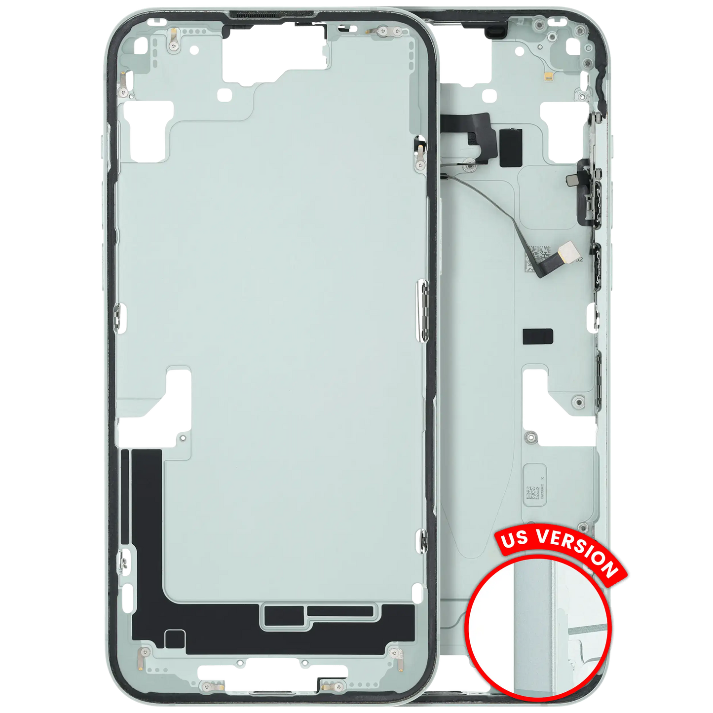 Mid-Frame Housing W/ Small Parts For iPhone 15 Plus (US Version) (Used OEM Pull: Grade B) (Green)