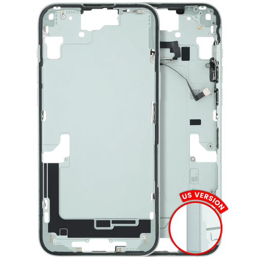Mid-Frame Housing W/ Small Parts For iPhone 15 Plus (US Version) (Used OEM Pull: Grade B) (Green)