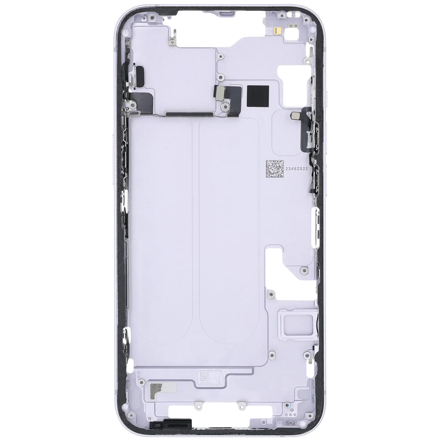 Mid-Frame Housing W/ Small Parts For iPhone 14 (EU / Global Version) (Used OEM Pull: Grade C) (Purple)