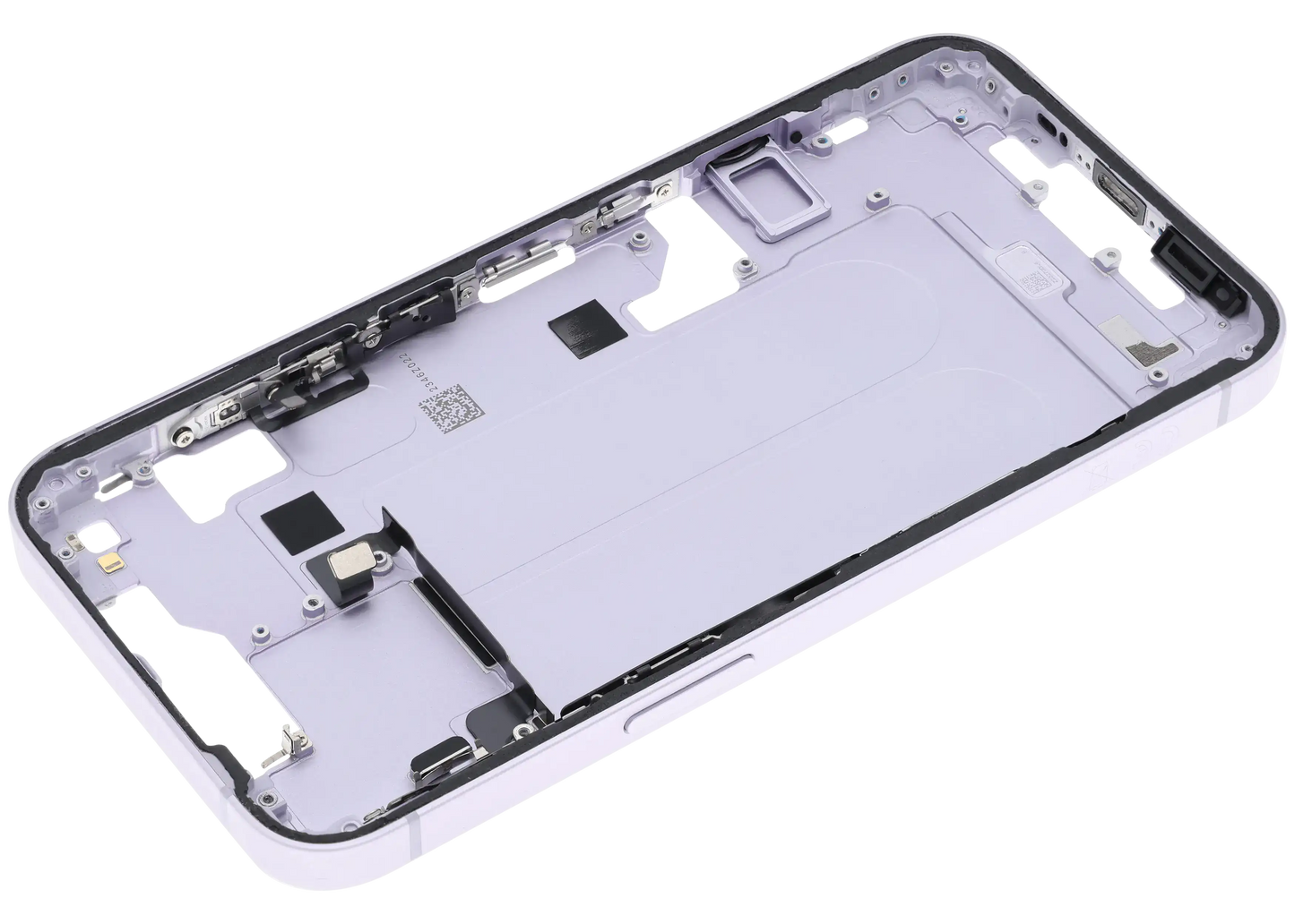 Mid-Frame Housing W/ Small Parts For iPhone 14 (EU / Global Version) (Used OEM Pull: Grade C) (Purple)