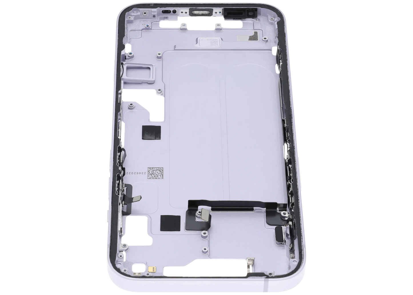 Mid-Frame Housing W/ Small Parts For iPhone 14 (EU / Global Version) (Used OEM Pull: Grade C) (Purple)