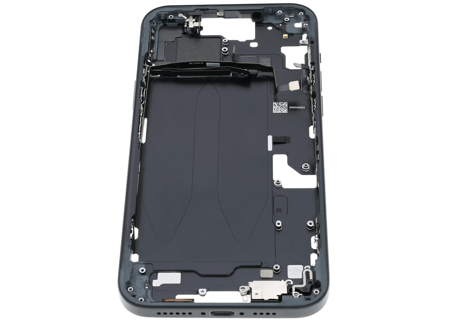 Mid-Frame Housing W/ Small Parts For iPhone 15 Plus (US Version) (Used OEM Pull: Grade C) (Black)