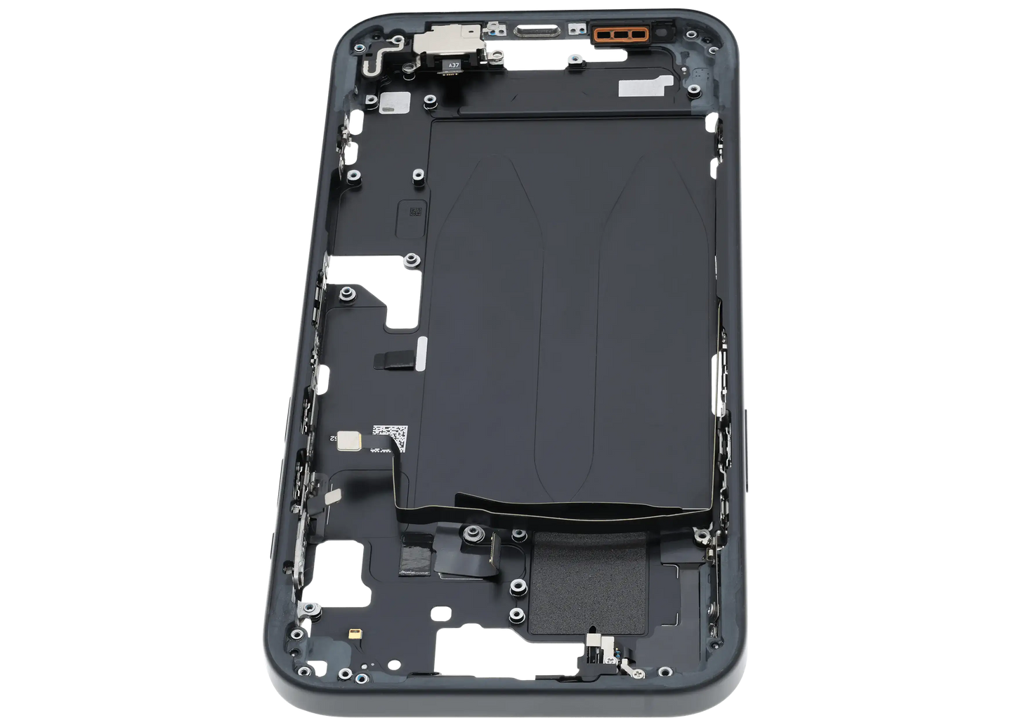 Mid-Frame Housing W/ Small Parts For iPhone 15 Plus (US Version) (Used OEM Pull: Grade B) (Black)