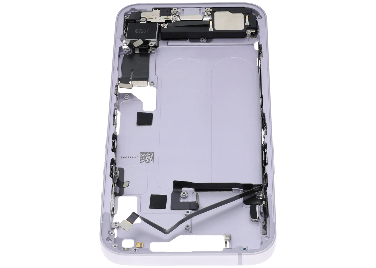 Mid-Frame Housing W/ Charging Port Flex & Small Parts For iPhone 14 (US Version) (Used OEM Pull: Grade B) (Purple)