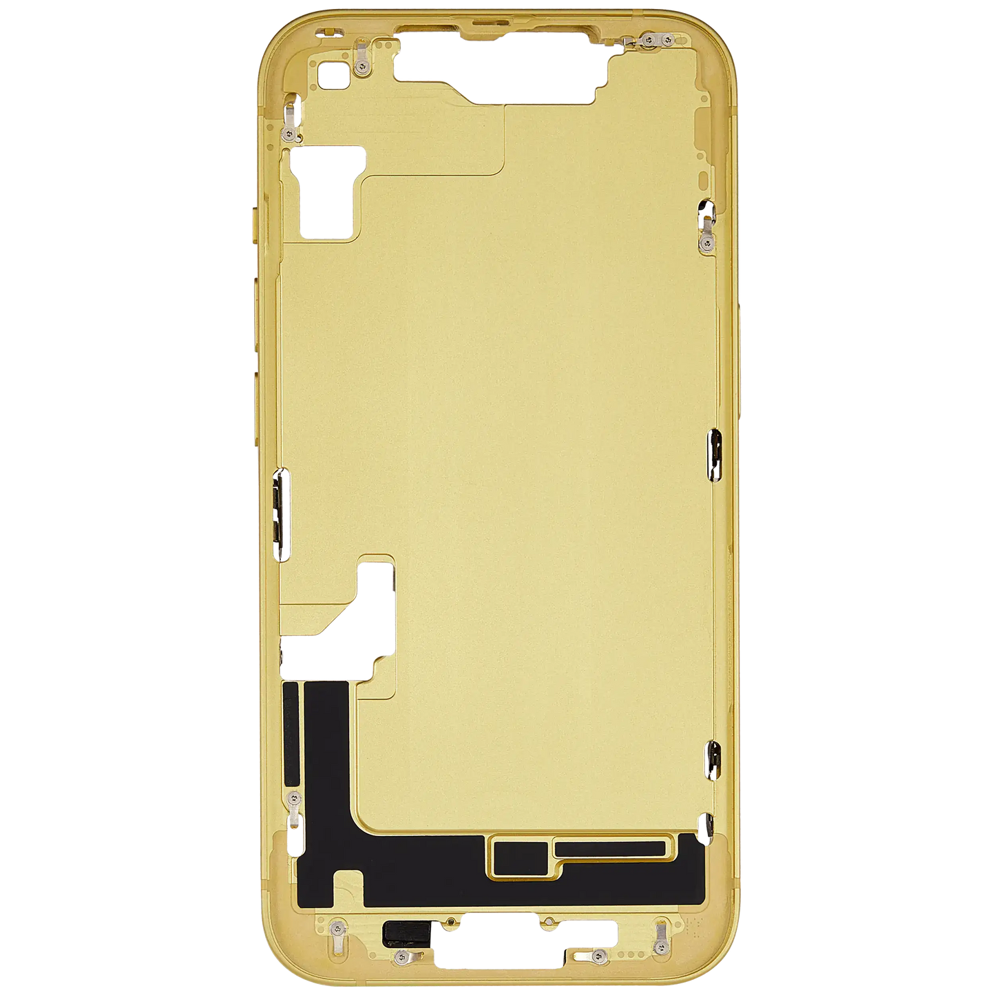 Mid-Frame Housing W/ Small Parts For iPhone 14 (EU / Global Version) (Used OEM Pull: Grade B) (Yellow)