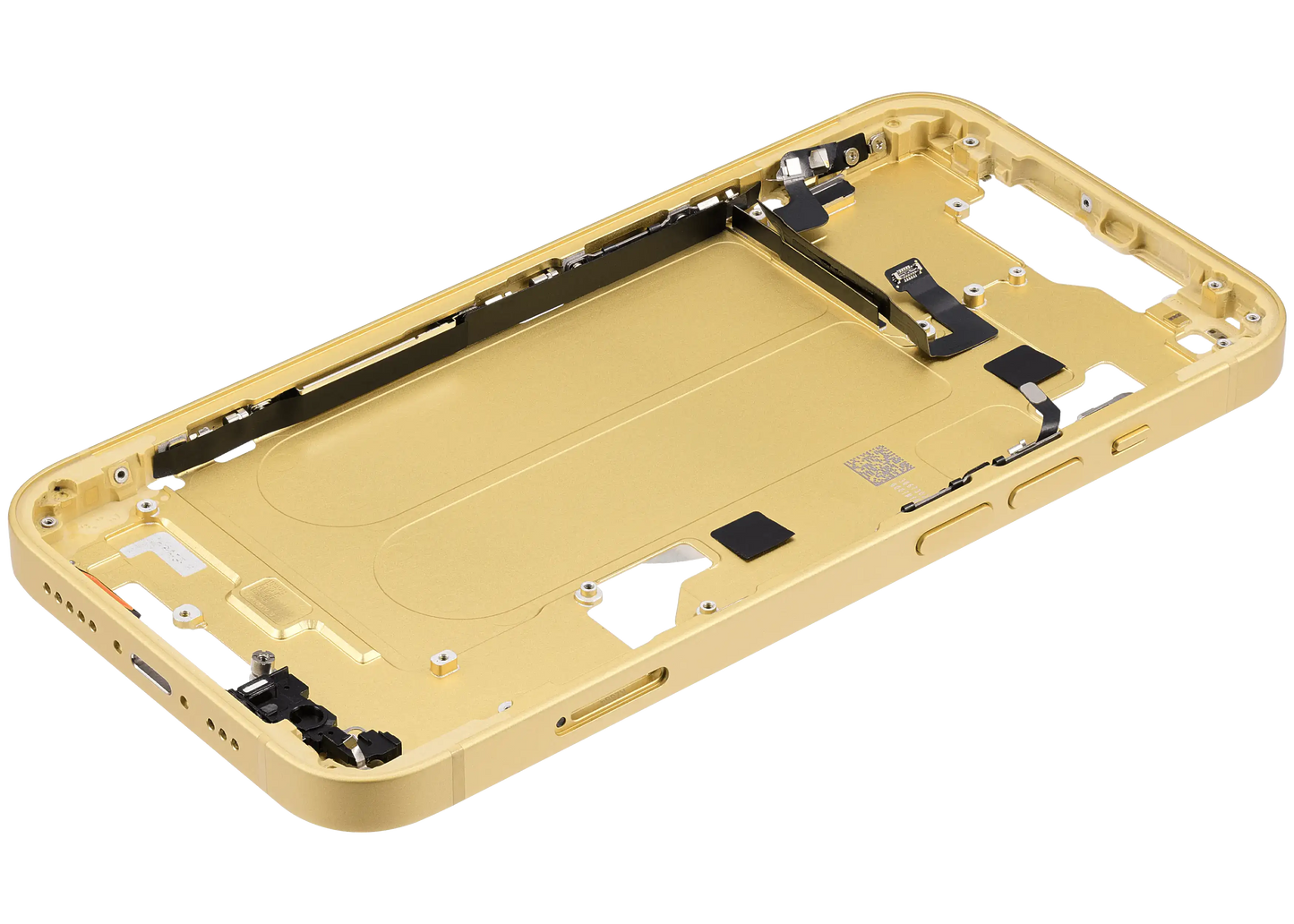 Mid-Frame Housing W/ Small Parts For iPhone 14 (EU / Global Version) (Used OEM Pull: Grade B) (Yellow)