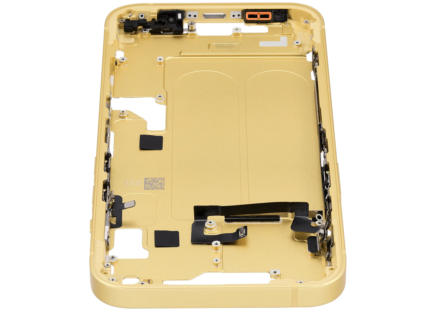 Mid-Frame Housing W/ Small Parts For iPhone 14 (EU / Global Version) (Used OEM Pull: Grade B) (Yellow)