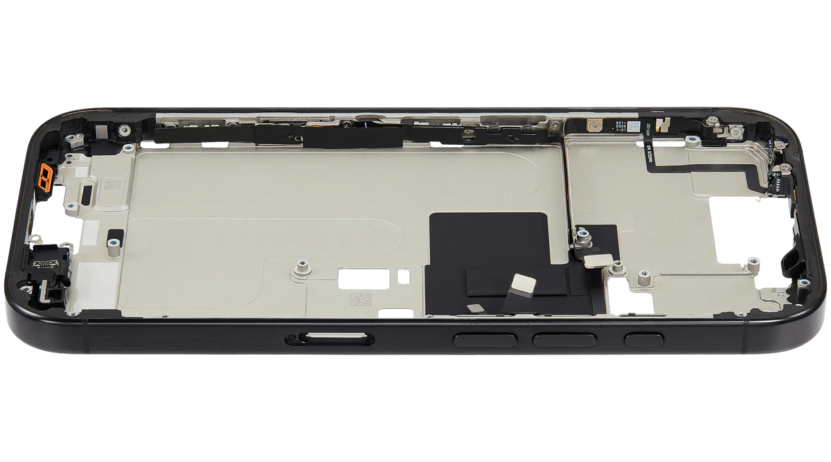 Mid-Frame Housing W/ Small Parts For iPhone 16 Pro (EU / Global Version) (Used OEM Pull: Grade B) (Black Titanium) — product photo 6