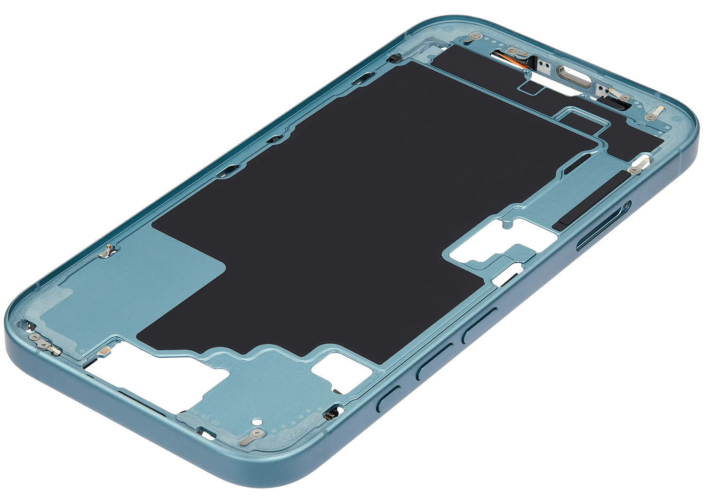 Mid-Frame Housing W/ Small Parts For iPhone 16 (EU / Global Version) (Used OEM Pull: Grade C) (Teal)