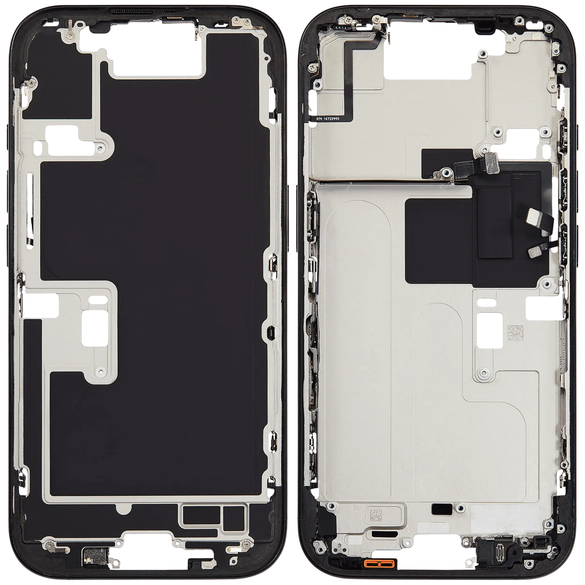 Mid-Frame Housing W/ Small Parts For iPhone 16 Pro (EU / Global Version) (Used OEM Pull: Grade C) (Black Titanium) — product photo 7