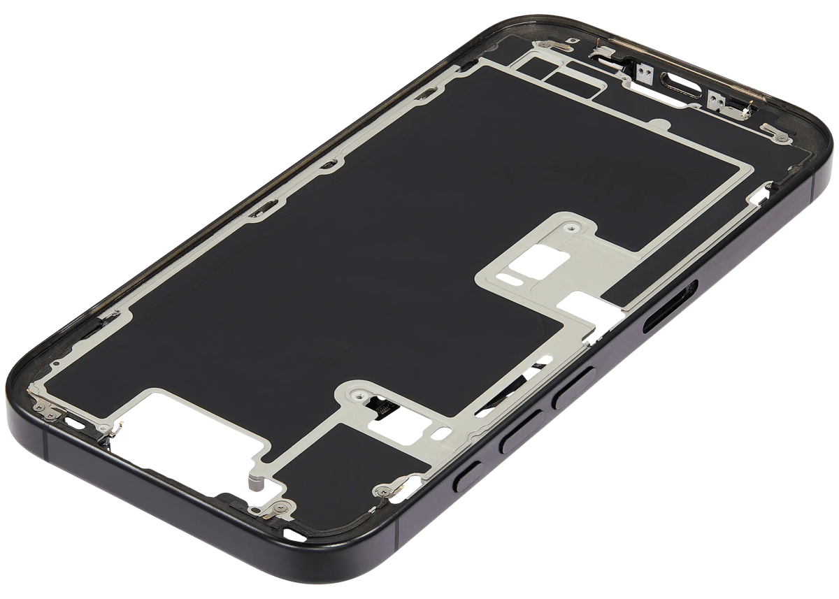 Mid-Frame Housing W/ Small Parts For iPhone 16 Pro (EU / Global Version) (Used OEM Pull: Grade C) (Black Titanium) — product photo 10