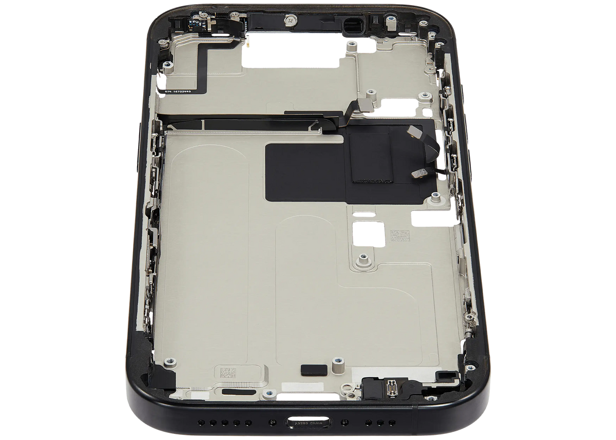 Mid-Frame Housing W/ Small Parts For iPhone 16 Pro (EU / Global Version) (Used OEM Pull: Grade C) (Black Titanium) — product photo 3