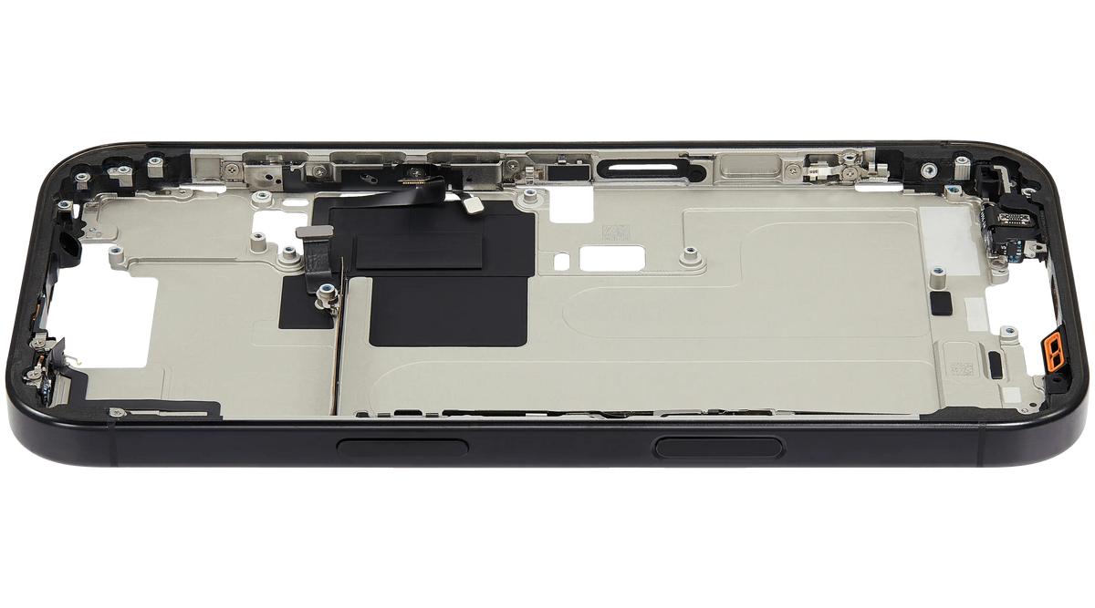 Mid-Frame Housing W/ Small Parts For iPhone 16 Pro (EU / Global Version) (Used OEM Pull: Grade C) (Black Titanium) — product photo 5