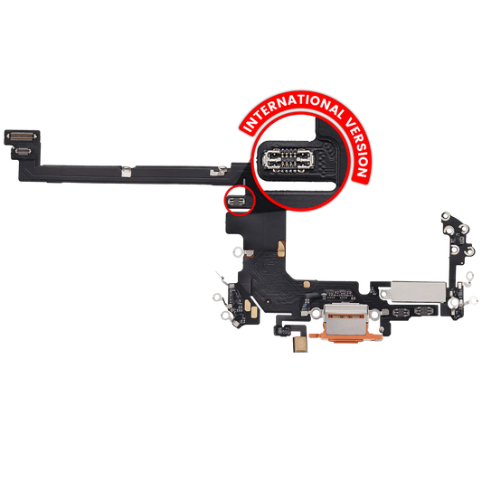 Charging Port Flex Cable For iPhone 17 Pro (Aftermarket Plus) (US Version) (Cosmic Orange)