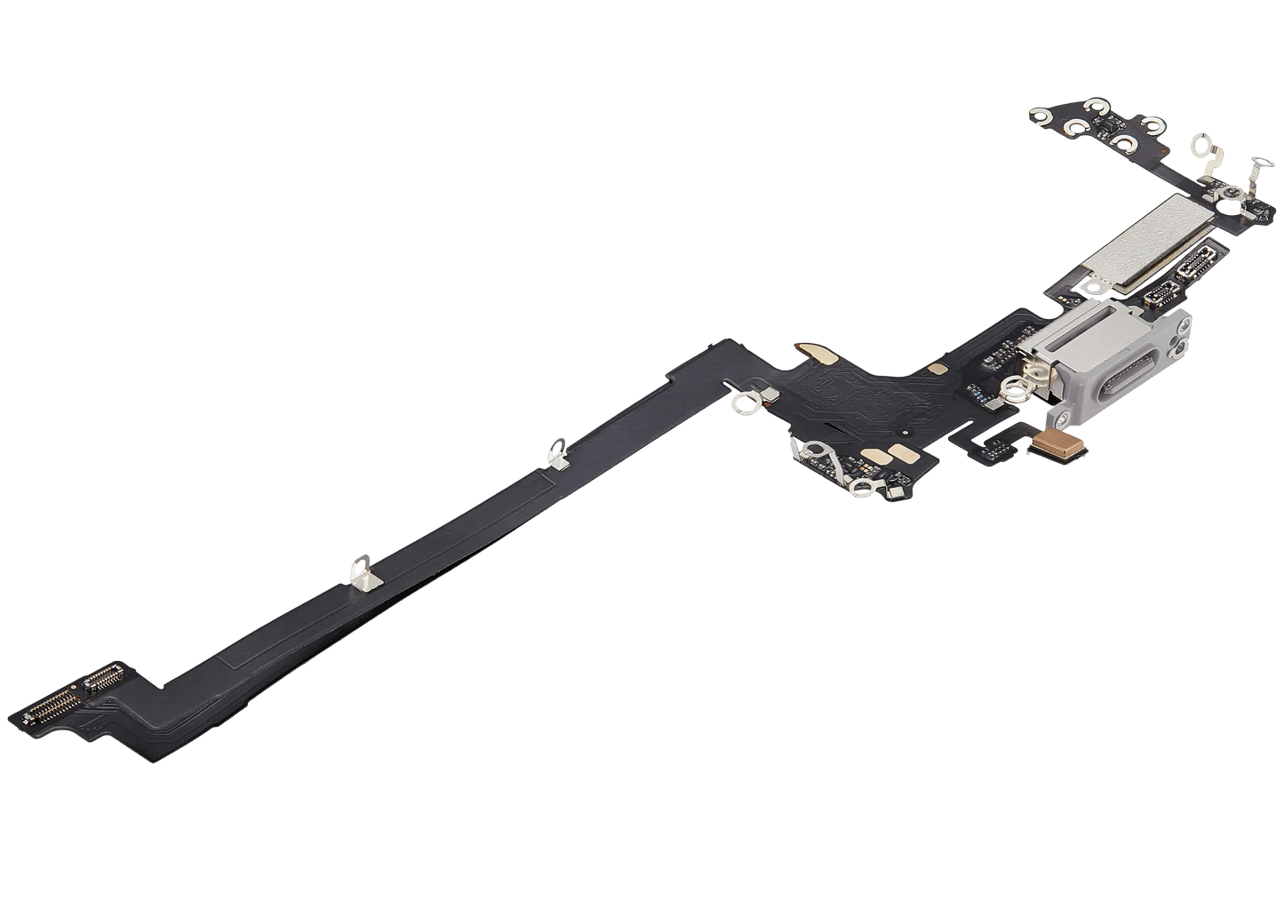 Charging Port Flex Cable For iPhone 17 Pro (Aftermarket Plus) (US Version) (Silver)