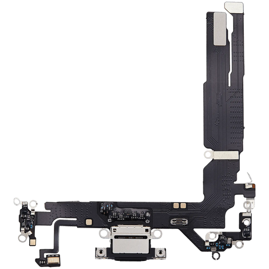 Charging Port Flex Cable For iPhone 17 (Aftermarket Plus) (Black)