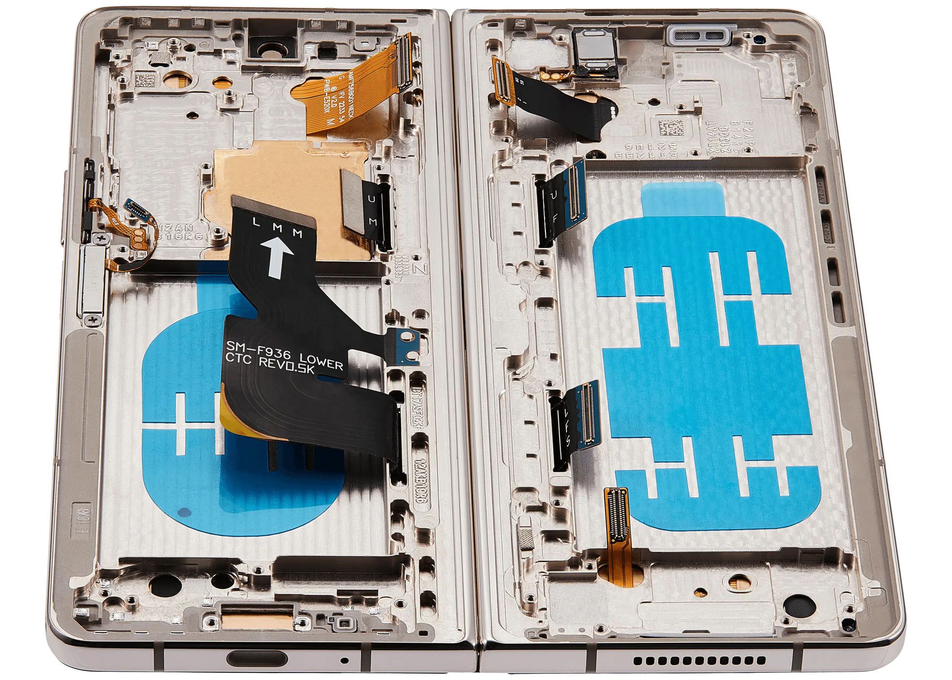 OEM quality Inner OLED Assembly With Frame For Samsung Galaxy Z Fold 4 5G (US & International) (Refurbished) (Beige) component