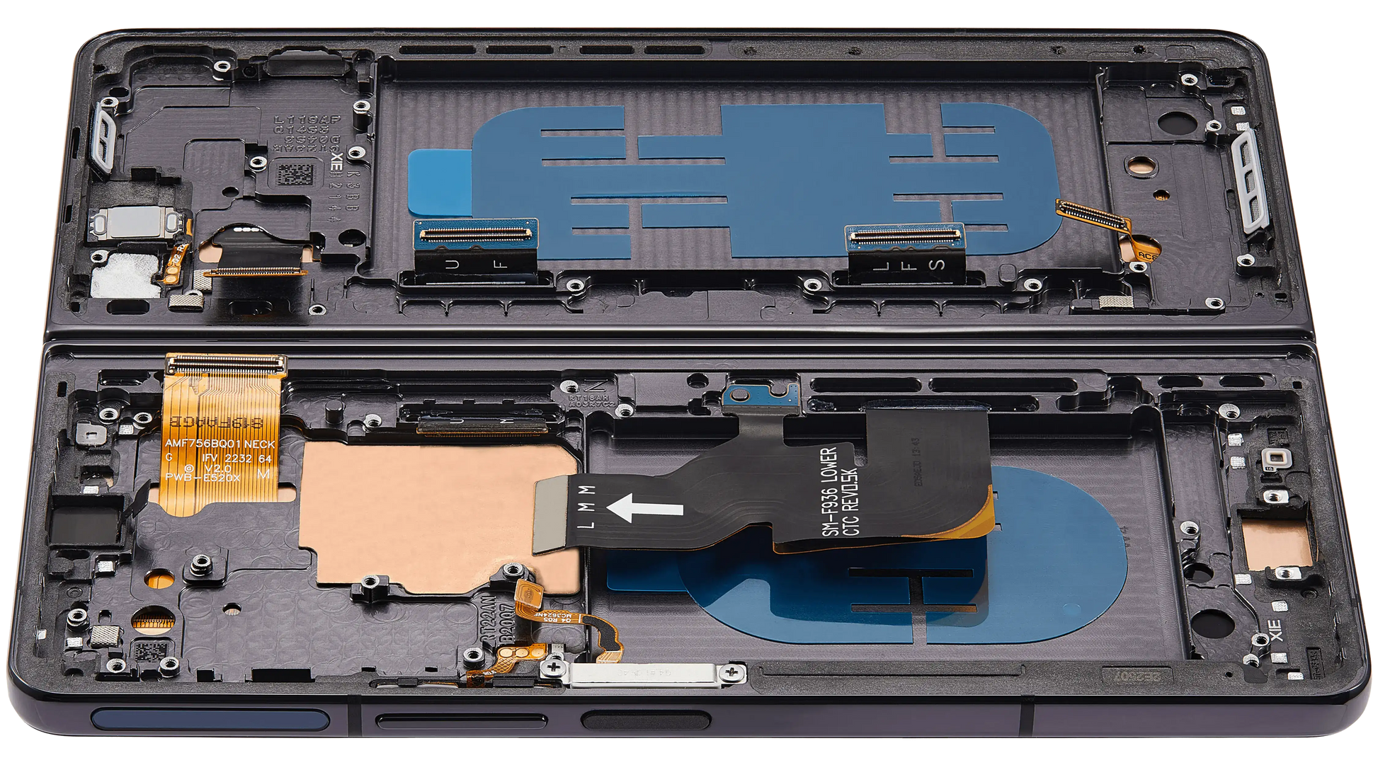 OEM quality Inner OLED Assembly With Frame For Samsung Galaxy Z Fold 4 5G (US & International) (Service Pack) (Phantom Black) component