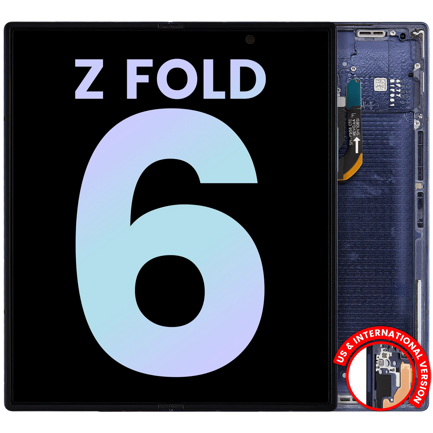 OEM quality Inner OLED Assembly With Frame For Samsung Galaxy Z Fold 6 5G (US & International) (Service Pack) (Navy) component