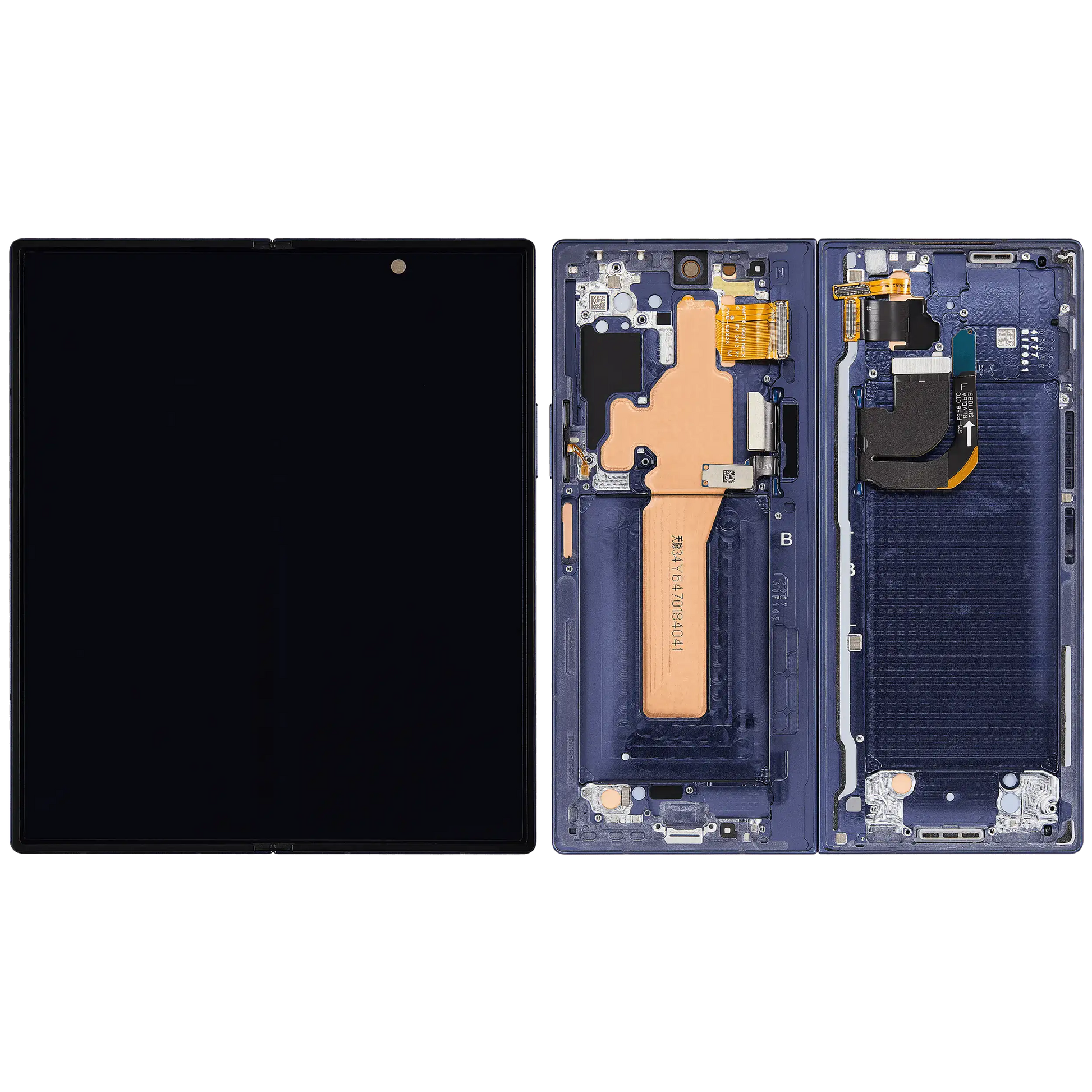 Samsung replacement part: Inner OLED Assembly With Frame For Samsung Galaxy Z Fold 6 5G (US & International) (Service Pack) (Navy)