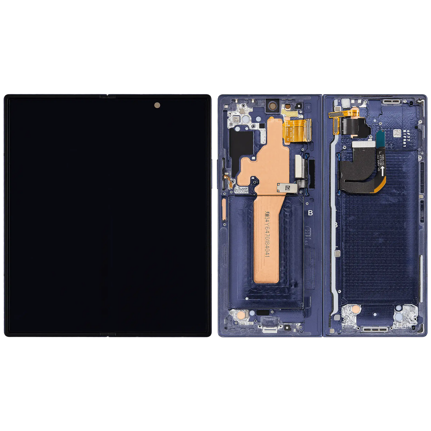 Samsung replacement part: Inner OLED Assembly With Frame For Samsung Galaxy Z Fold 6 5G (US & International) (Refurbished) (Navy)