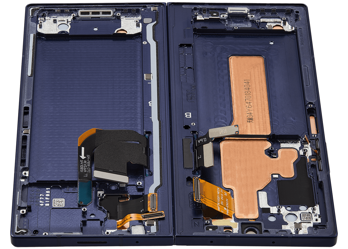 High resolution image of Inner OLED Assembly With Frame For Samsung Galaxy Z Fold 6 5G (US & International) (Refurbished) (Navy)