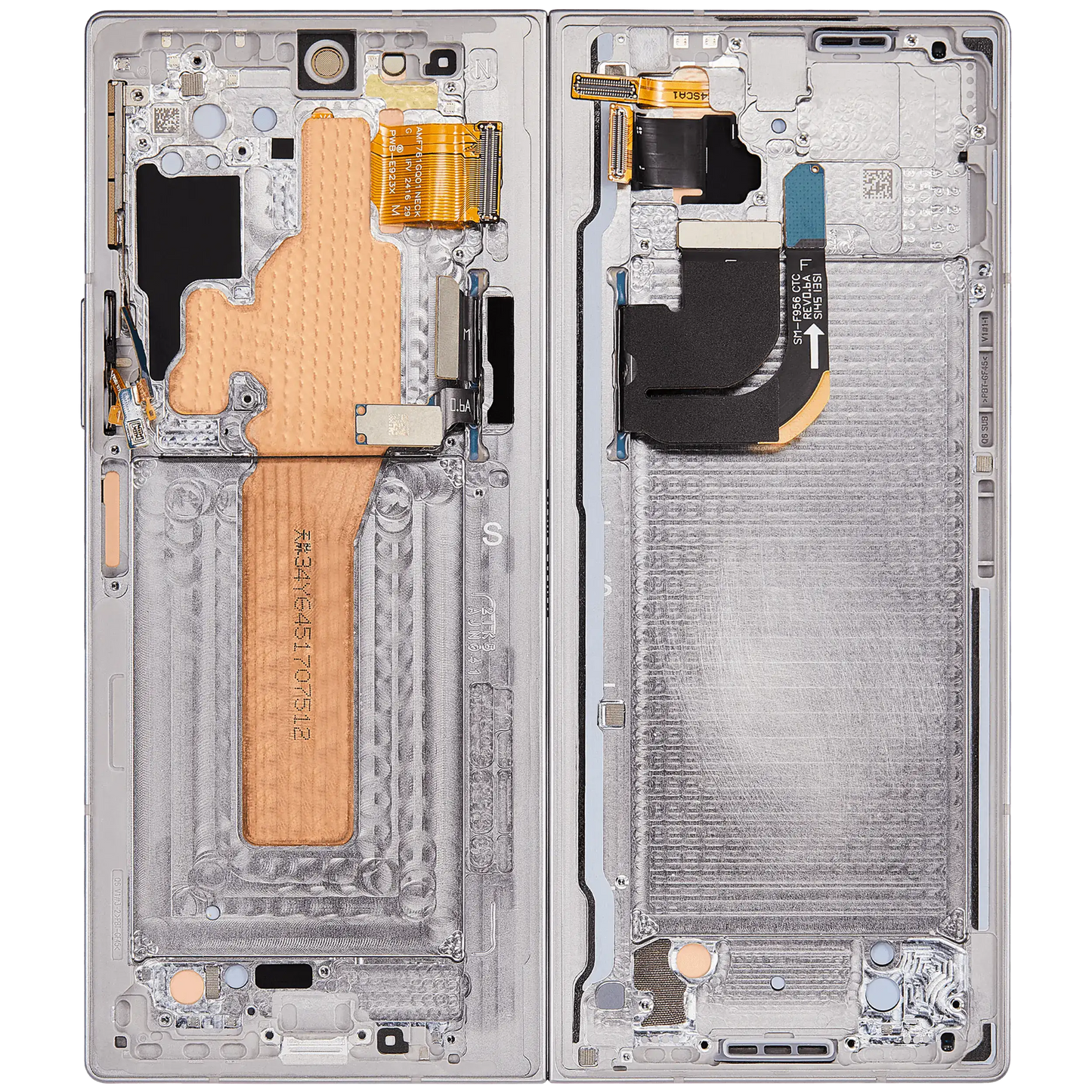 OEM quality Inner OLED Assembly With Frame For Samsung Galaxy Z Fold 6 5G (US & International) (Refurbished) (Silver Shadow) component