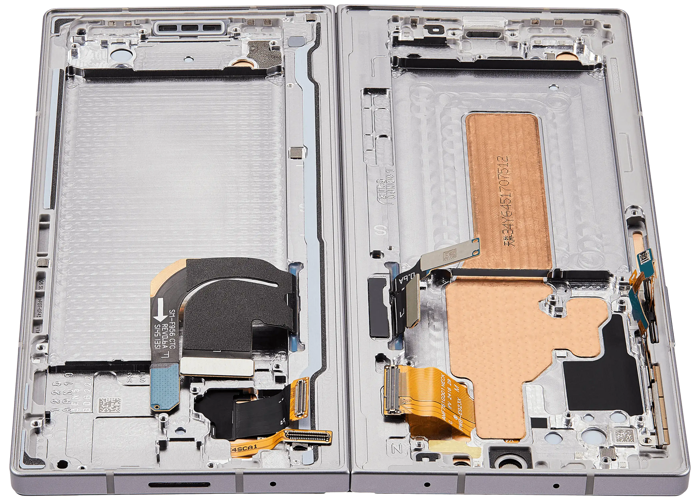 Replacement Inner OLED Assembly With Frame For Samsung Galaxy Z Fold 6 5G (US & International) (Refurbished) (Silver Shadow) front view