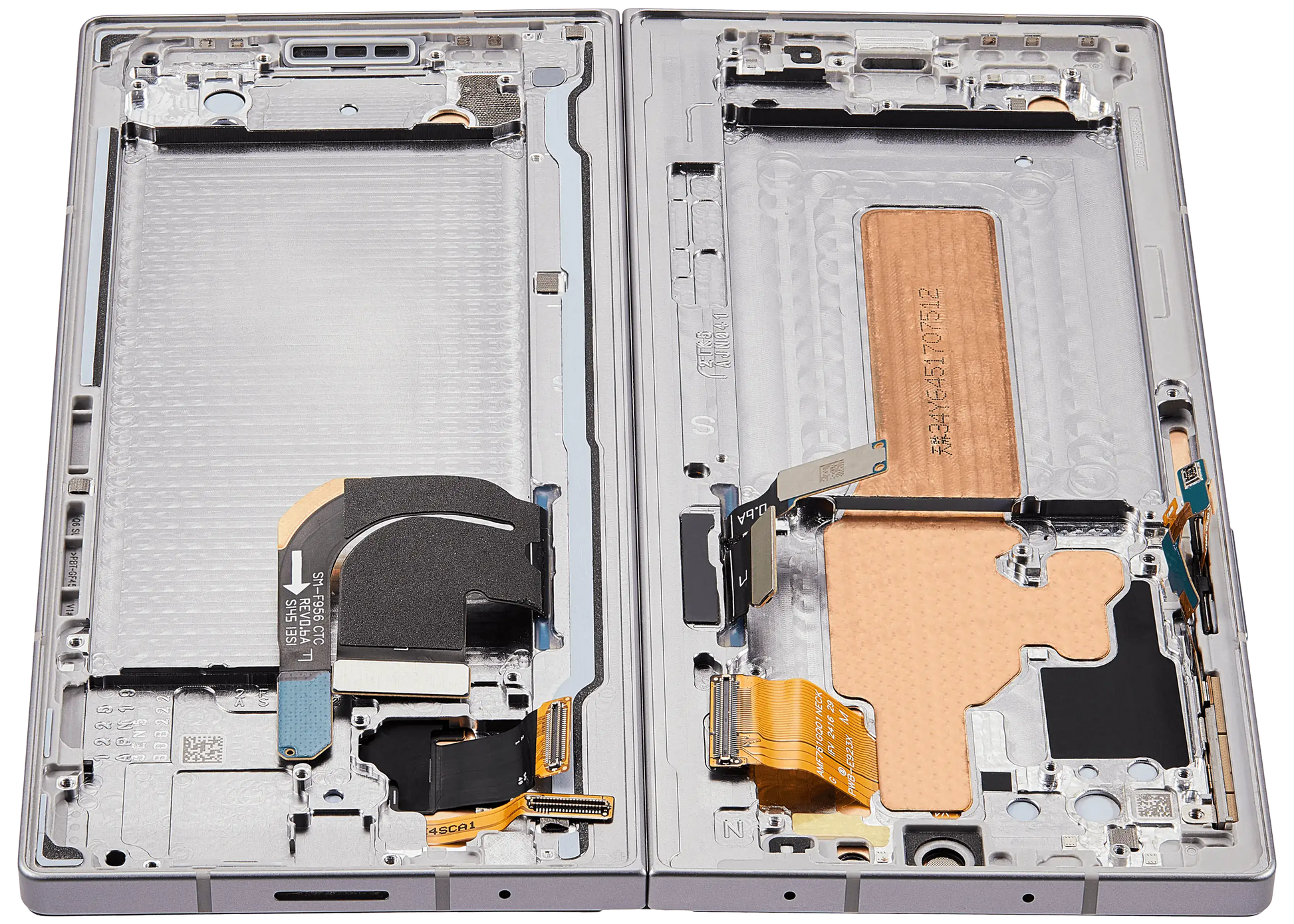 Replacement Inner OLED Assembly With Frame For Samsung Galaxy Z Fold 6 5G (US & International) (Refurbished) (Silver Shadow) front view