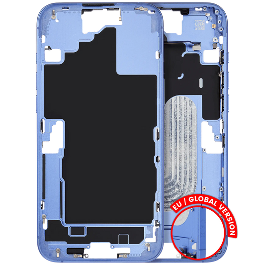 Mid-Frame Housing W/ Small Parts For iPhone 16 Plus (EU / Global Version) (Used OEM Pull: Grade C) (Ultramarine)