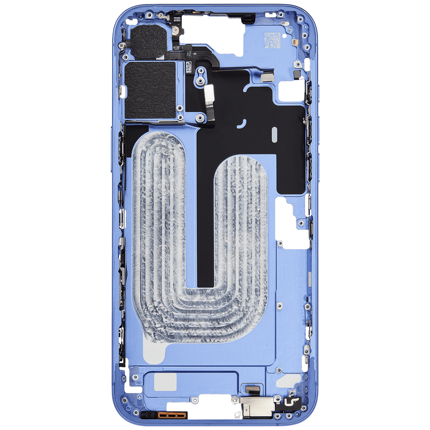 Mid-Frame Housing W/ Small Parts For iPhone 16 Plus (EU / Global Version) (Used OEM Pull: Grade C) (Ultramarine)