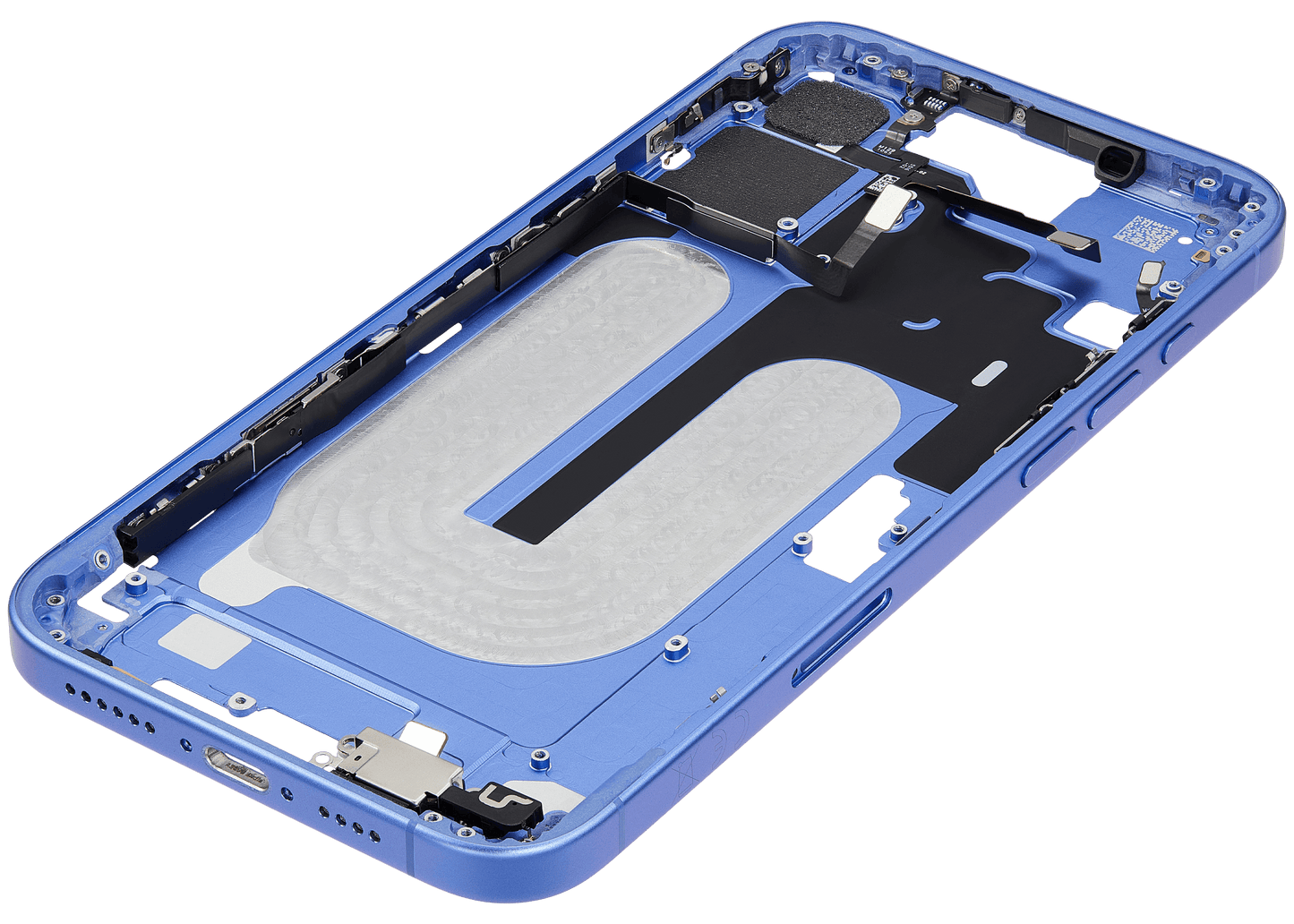 Mid-Frame Housing W/ Small Parts For iPhone 16 Plus (EU / Global Version) (Used OEM Pull: Grade C) (Ultramarine)