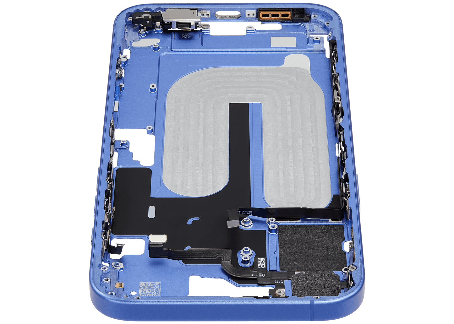 Mid-Frame Housing W/ Small Parts For iPhone 16 Plus (EU / Global Version) (Used OEM Pull: Grade C) (Ultramarine)