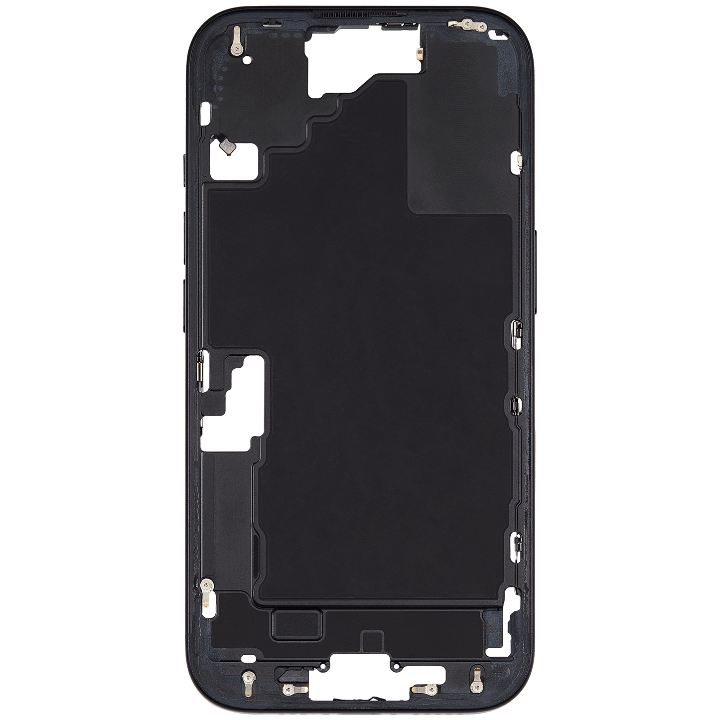 Mid-Frame Housing W/ Small Parts For iPhone 16 (US Version) (Used OEM Pull: Grade C) (Black)