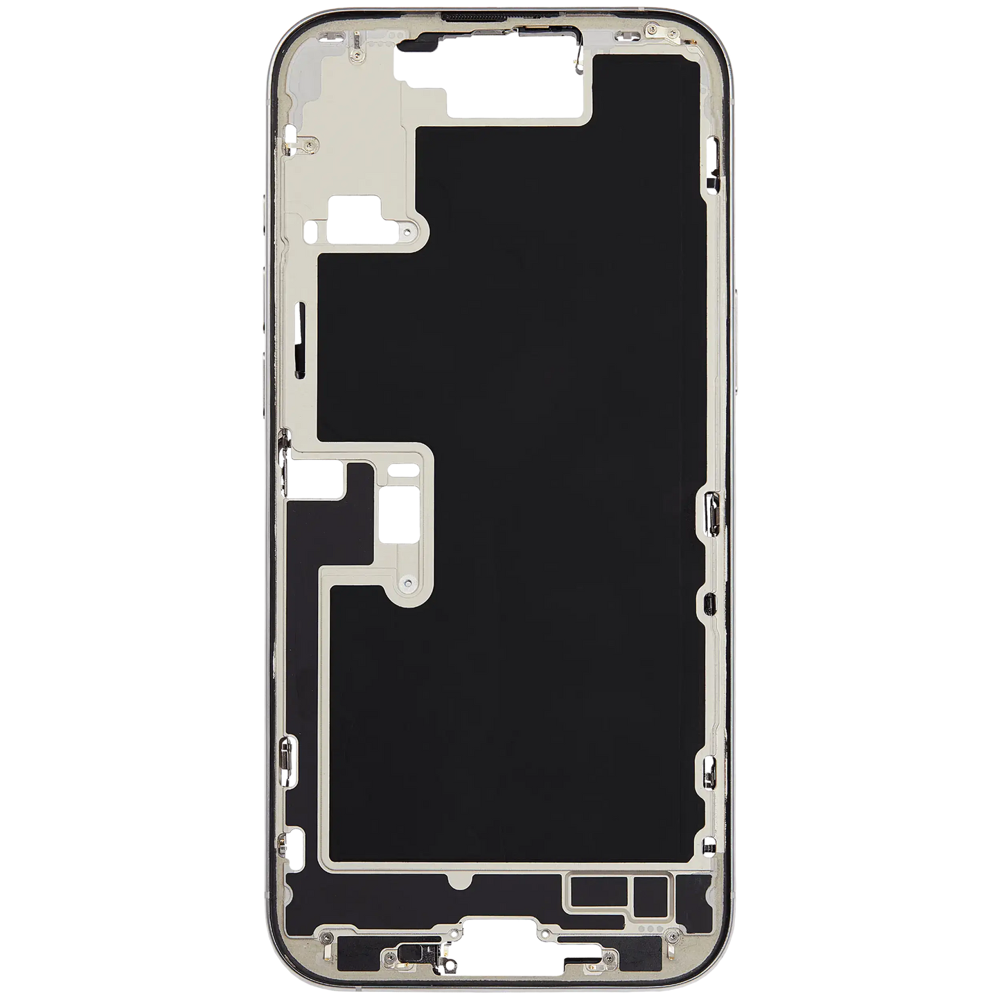 Mid-Frame Housing W/ Small Parts For iPhone 16 Pro Max (EU / Global Version) (Used OEM Pull: Grade B) (White Titanium)