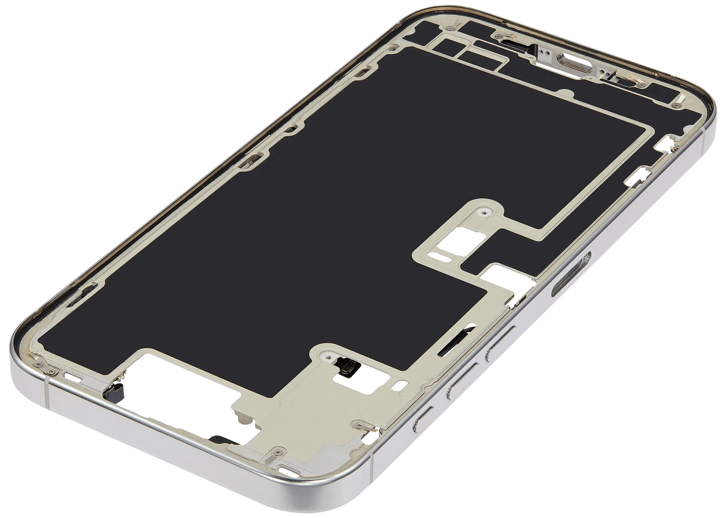 Mid-Frame Housing W/ Small Parts For iPhone 16 Pro Max (EU / Global Version) (Used OEM Pull: Grade A) (White Titanium)