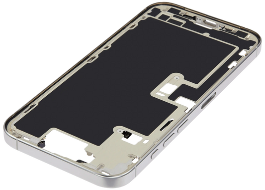 Mid-Frame Housing W/ Small Parts For iPhone 16 Pro Max (EU / Global Version) (Used OEM Pull: Grade A) (White Titanium)